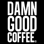 DAMN GOOD COFFEE. logo