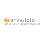 canvasfoto op extra dik houten frame logo
